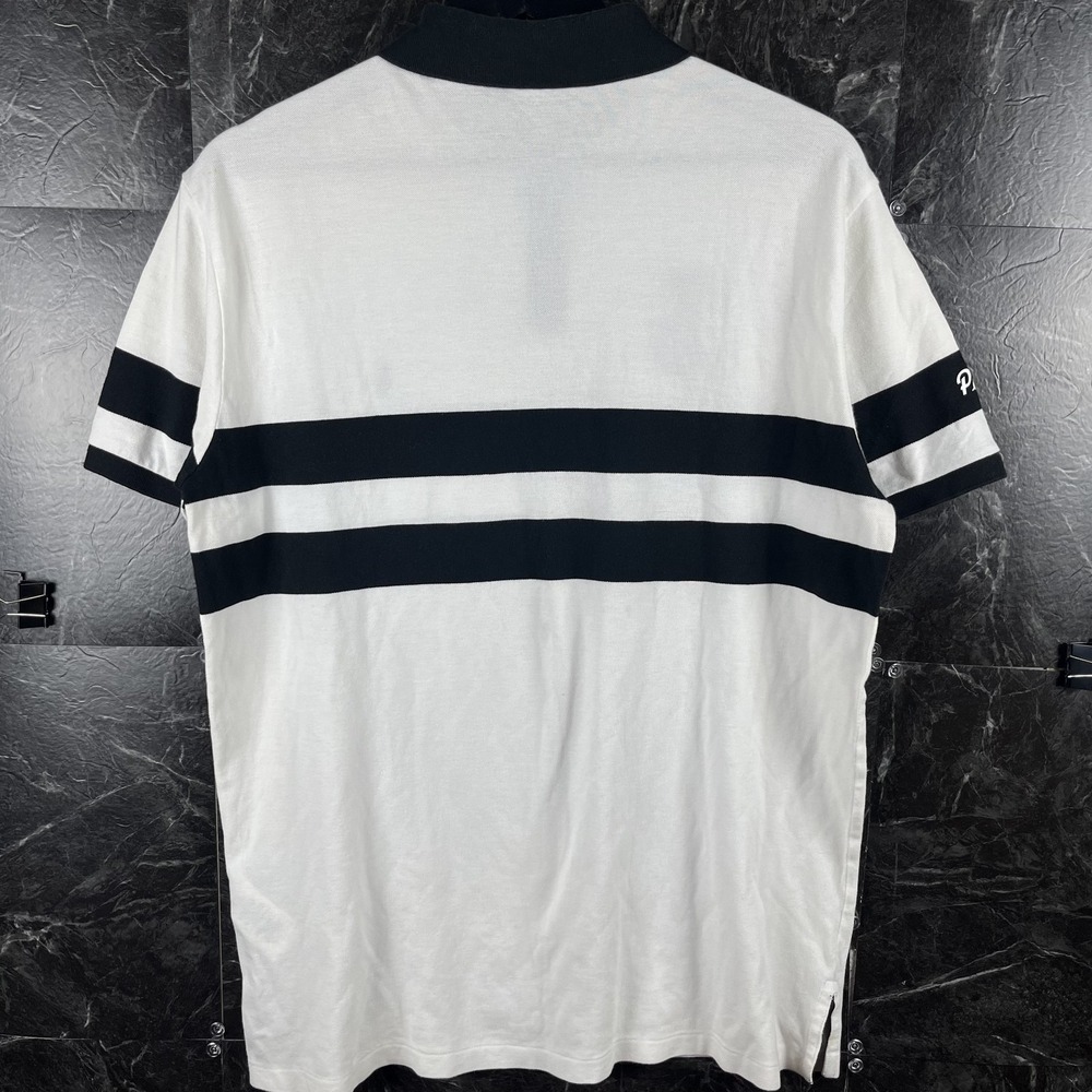 Polo Ralph Lauren Men's White Slim Polo Shirt Large -Flaws - Picture 2 of 8